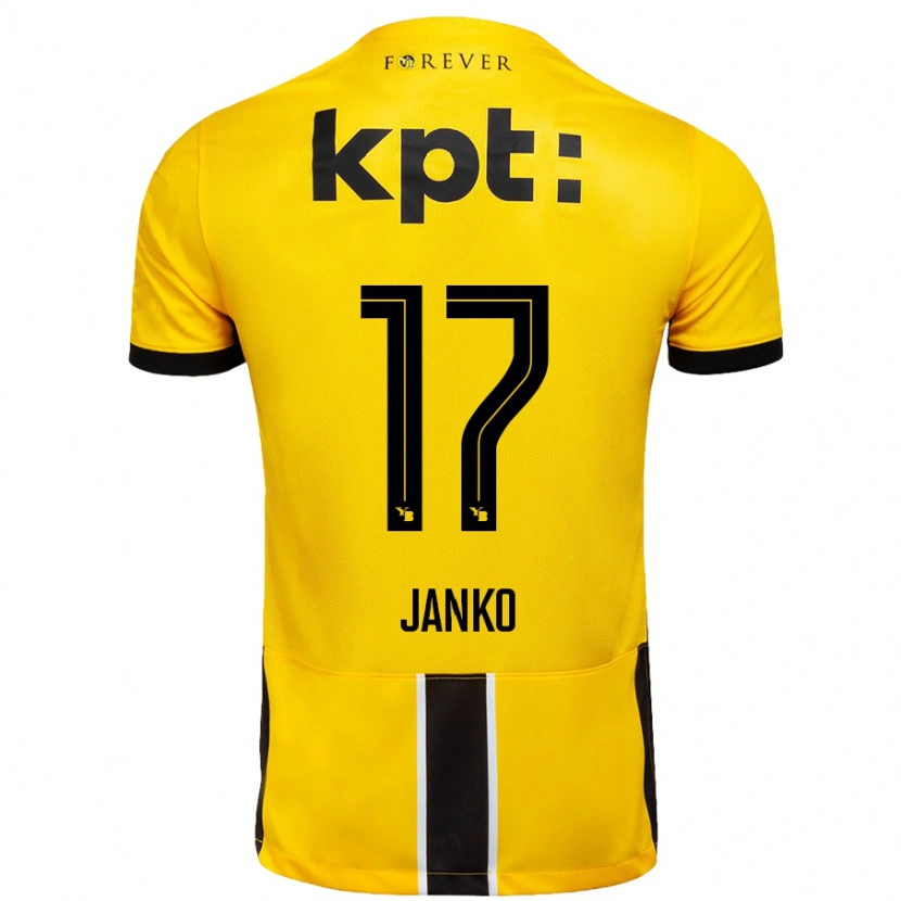 Danxen Pánské Saidy Janko #17 Žlutá Černá Domů Hráčské Dresy 2024/25 Dres