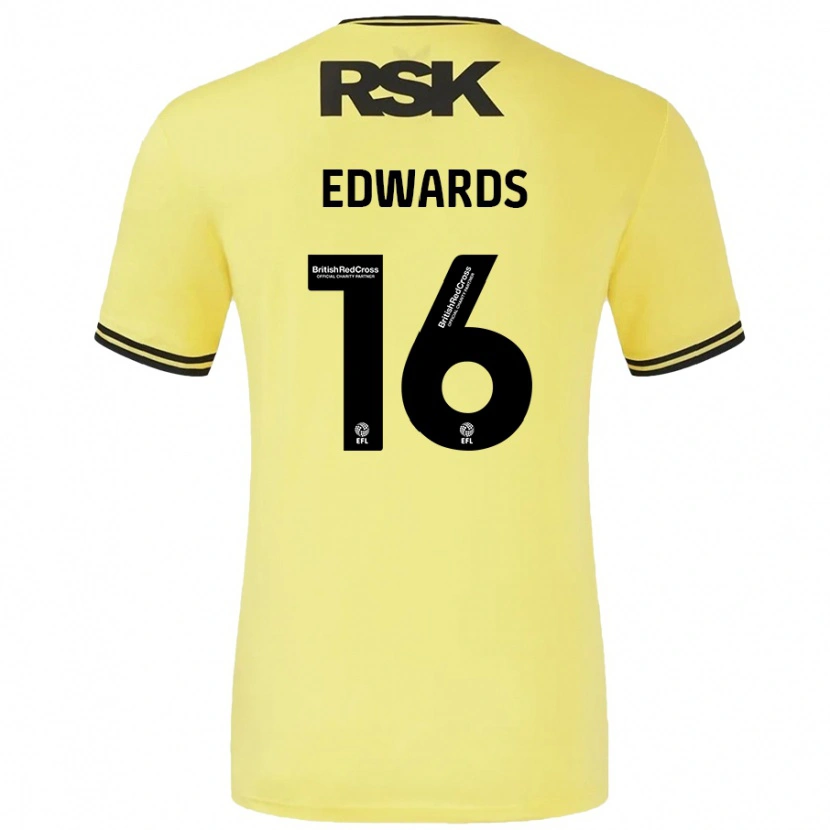 Danxen Pánské Josh Edwards #16 Žlutá Černá Daleko Hráčské Dresy 2024/25 Dres