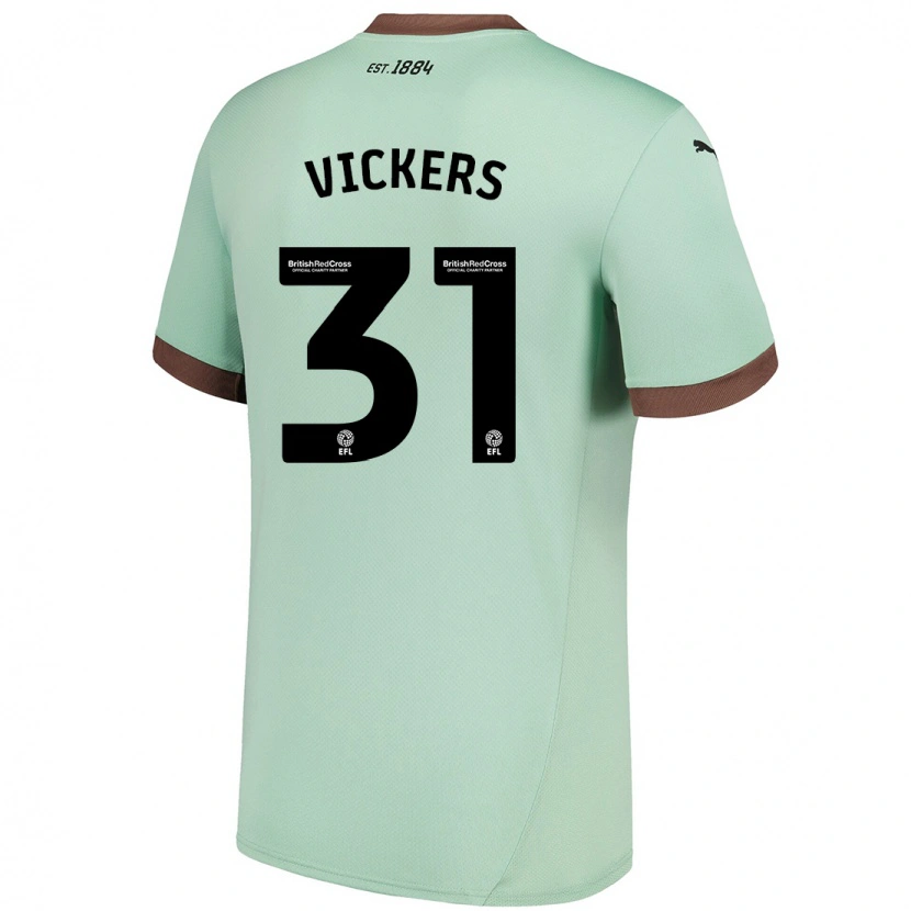 Danxen Pánské Josh Vickers #31 Bledě Zelená Daleko Hráčské Dresy 2024/25 Dres