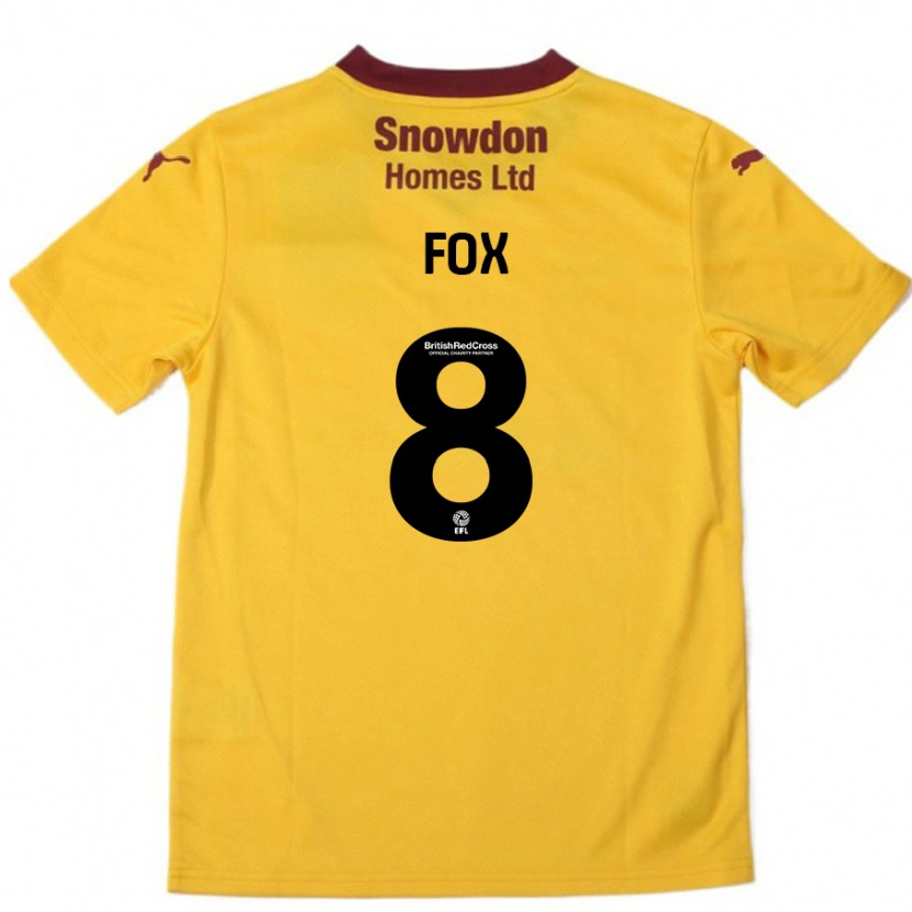 Danxen Pánské Ben Fox #8 Oranžová Burgundská Daleko Hráčské Dresy 2024/25 Dres