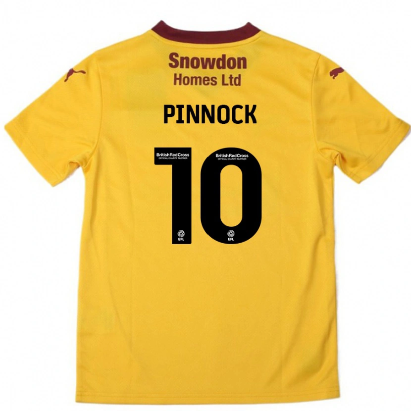 Danxen Pánské Mitch Pinnock #10 Oranžová Burgundská Daleko Hráčské Dresy 2024/25 Dres