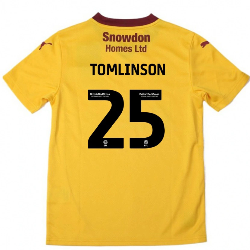 Danxen Pánské Josh Tomlinson #25 Oranžová Burgundská Daleko Hráčské Dresy 2024/25 Dres