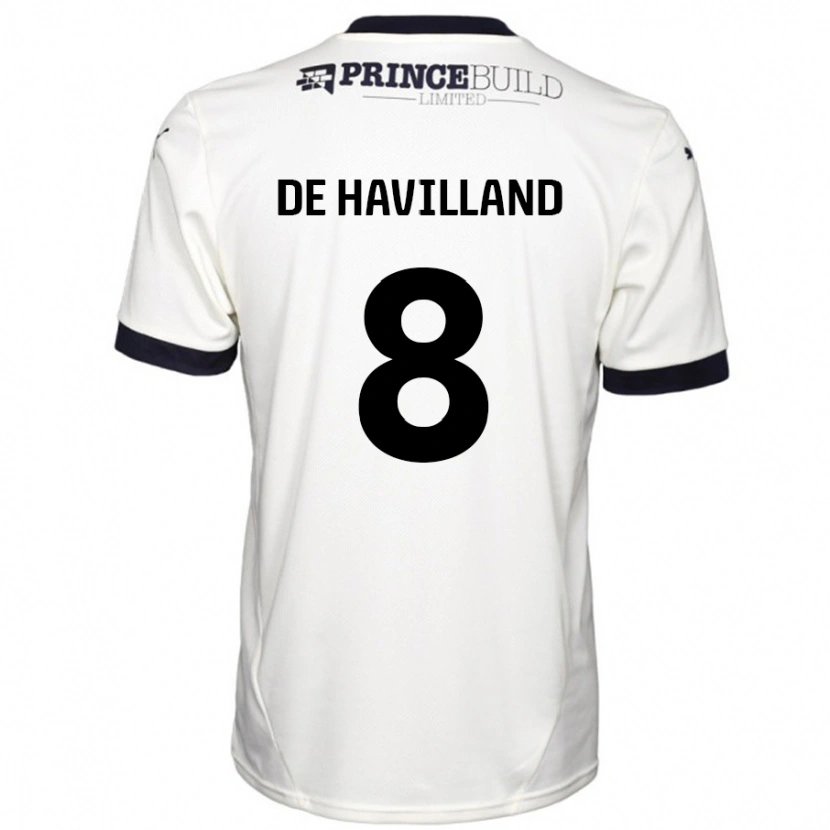 Danxen Pánské Ryan De Havilland #8 Off White Černá Daleko Hráčské Dresy 2024/25 Dres