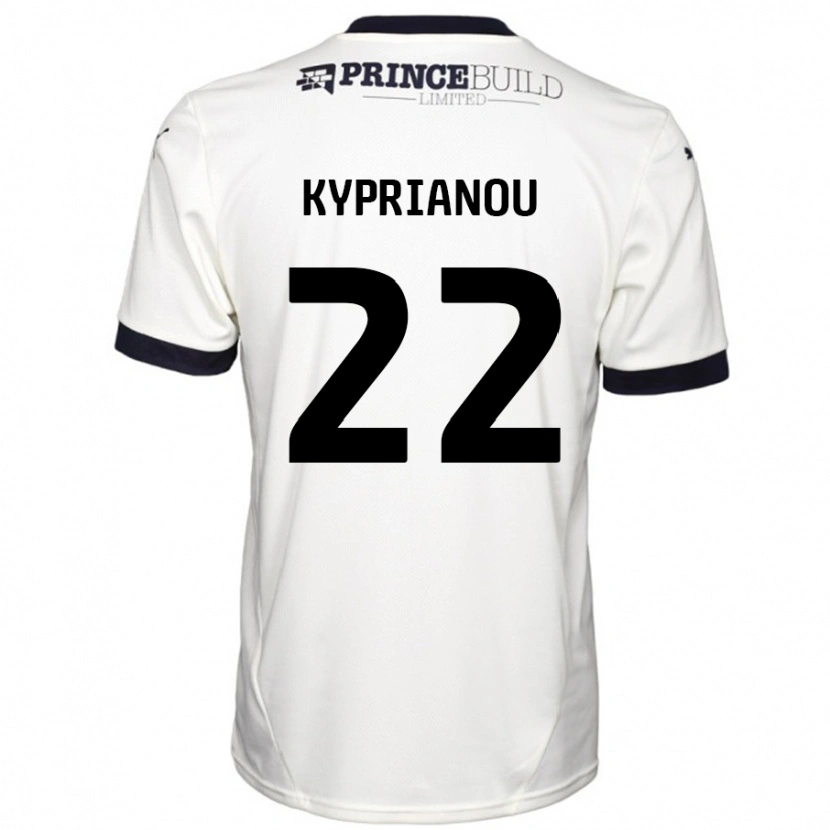 Danxen Pánské Hector Kyprianou #22 Off White Černá Daleko Hráčské Dresy 2024/25 Dres