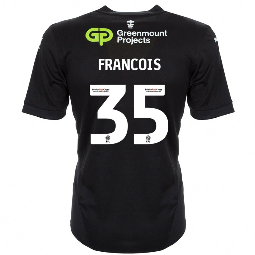 Danxen Pánské Tyrese Francois #35 Černý Daleko Hráčské Dresy 2024/25 Dres