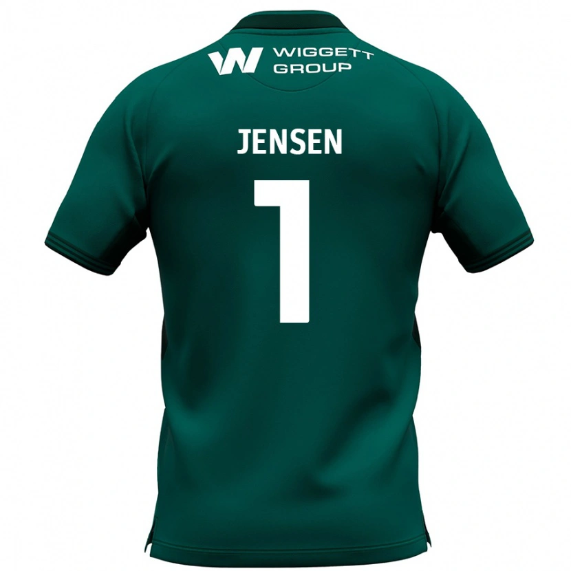 Danxen Pánské Lukas Jensen #1 Zelený Daleko Hráčské Dresy 2024/25 Dres