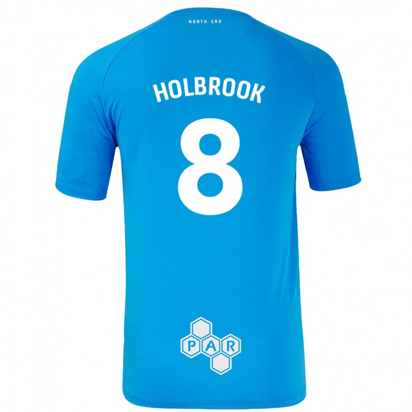 Danxen Pánské Jess Holbrook #8 Nebesky Modrá Daleko Hráčské Dresy 2024/25 Dres