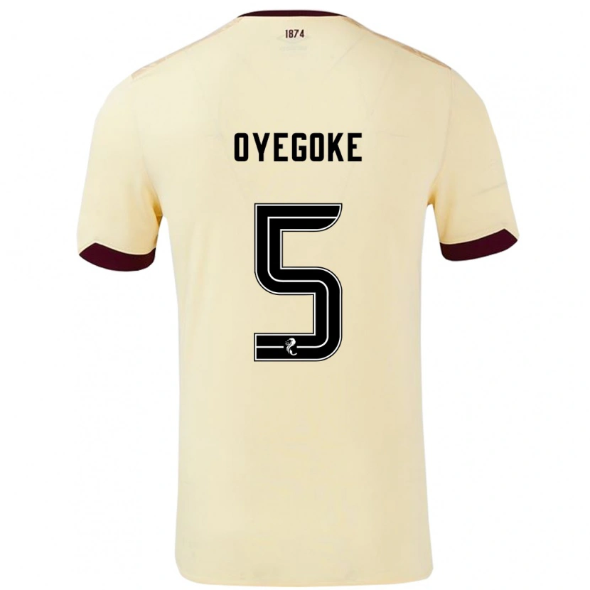 Danxen Pánské Daniel Oyegoke #5 Burgundsko Krémová Daleko Hráčské Dresy 2024/25 Dres