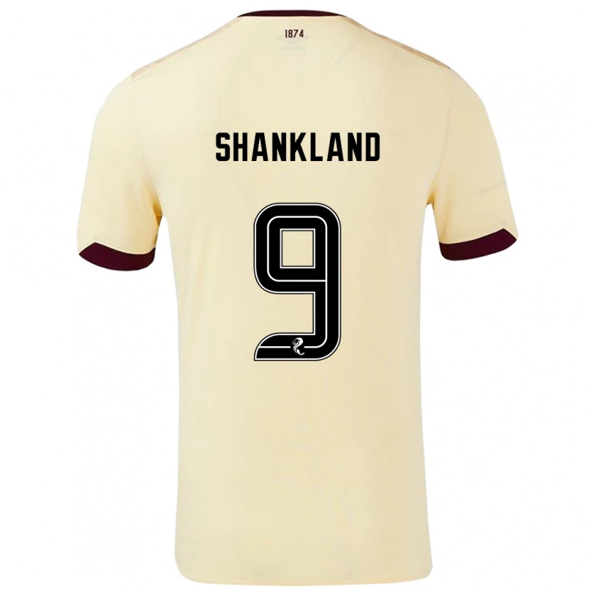 Danxen Pánské Lawrence Shankland #9 Burgundsko Krémová Daleko Hráčské Dresy 2024/25 Dres