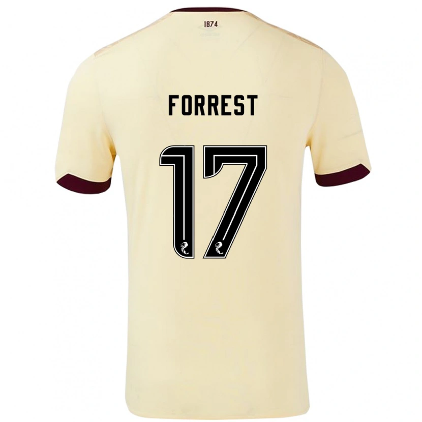 Danxen Pánské Alan Forrest #17 Burgundsko Krémová Daleko Hráčské Dresy 2024/25 Dres