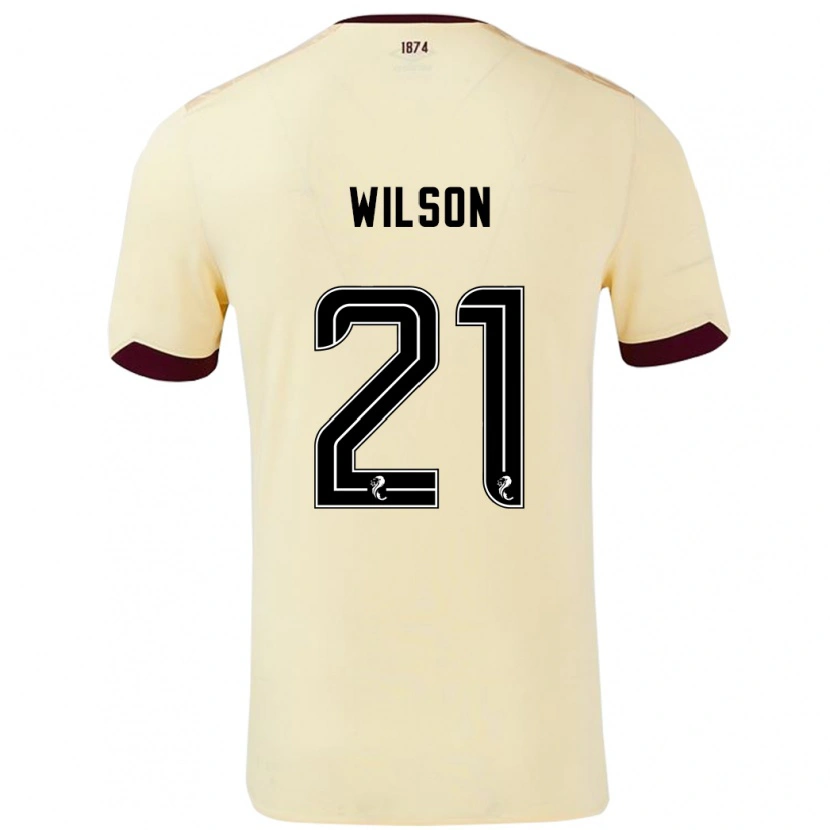 Danxen Pánské James Wilson #21 Burgundsko Krémová Daleko Hráčské Dresy 2024/25 Dres