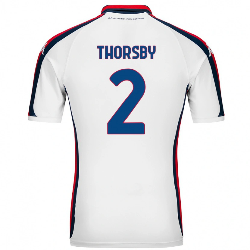 Danxen Pánské Morten Thorsby #2 Bílý Daleko Hráčské Dresy 2024/25 Dres