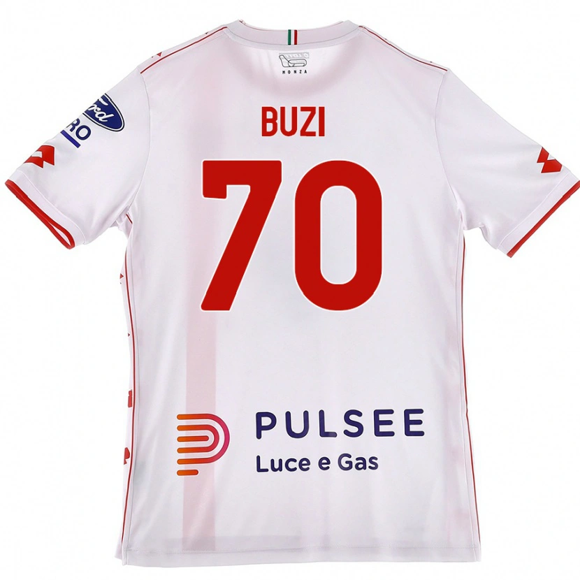 Danxen Pánské Luis Buzi #70 Bílá Červená Daleko Hráčské Dresy 2024/25 Dres