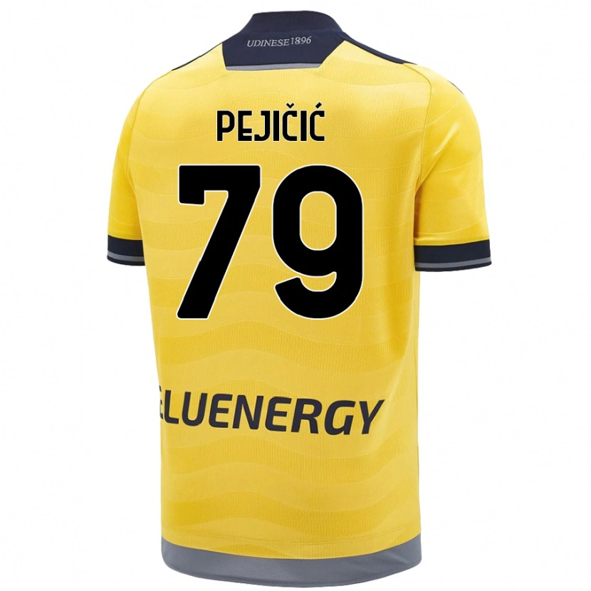 Danxen Pánské David Pejičić #79 Zlatý Daleko Hráčské Dresy 2024/25 Dres