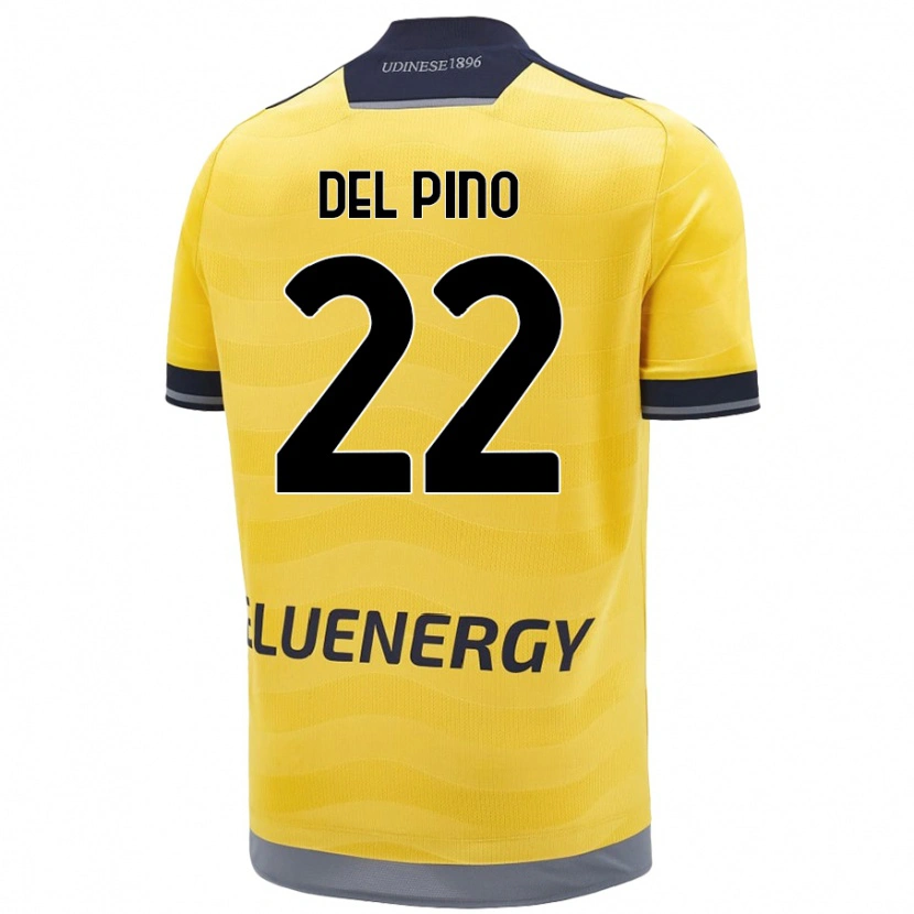 Danxen Pánské Lorenzo Del Pino #22 Zlatý Daleko Hráčské Dresy 2024/25 Dres