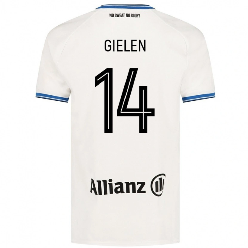 Danxen Pánské Sterre Gielen #14 Bílý Daleko Hráčské Dresy 2024/25 Dres