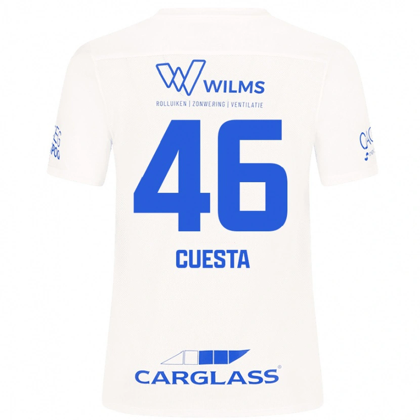 Danxen Pánské Carlos Cuesta #46 Bílý Daleko Hráčské Dresy 2024/25 Dres