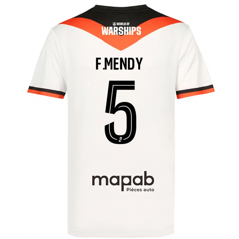 Danxen Pánské Formose Mendy #5 Bílý Daleko Hráčské Dresy 2024/25 Dres