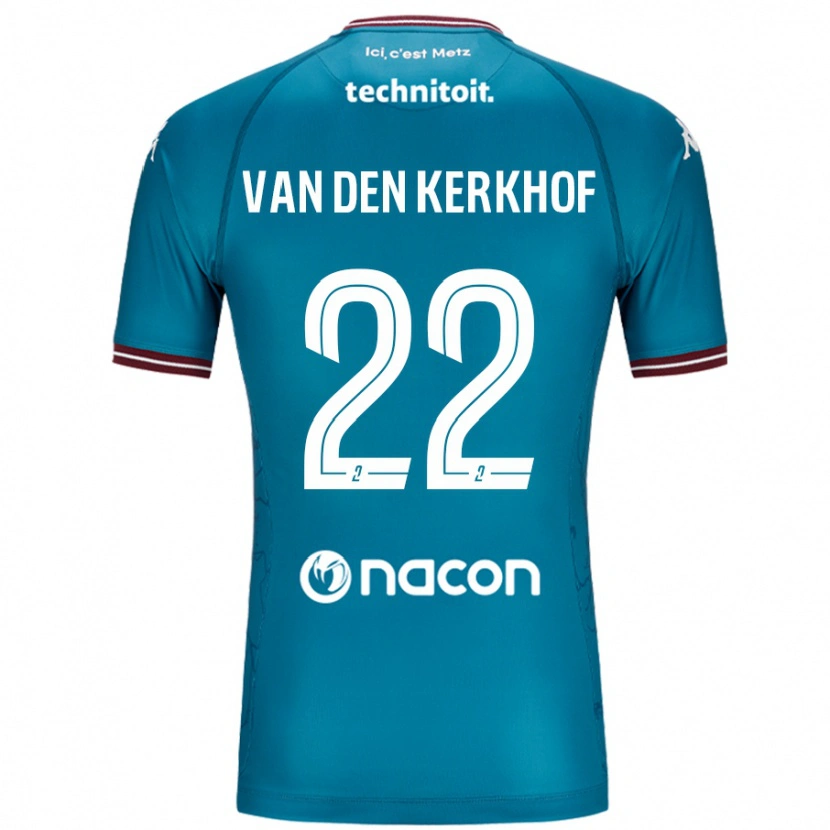 Danxen Pánské Kevin Van Den Kerkhof #22 Modrý Benzín Daleko Hráčské Dresy 2024/25 Dres