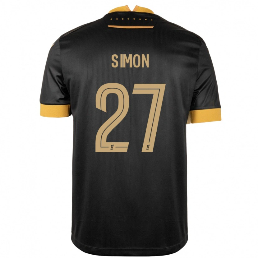 Danxen Pánské Moses Simon #27 Černá Hnědá Daleko Hráčské Dresy 2024/25 Dres