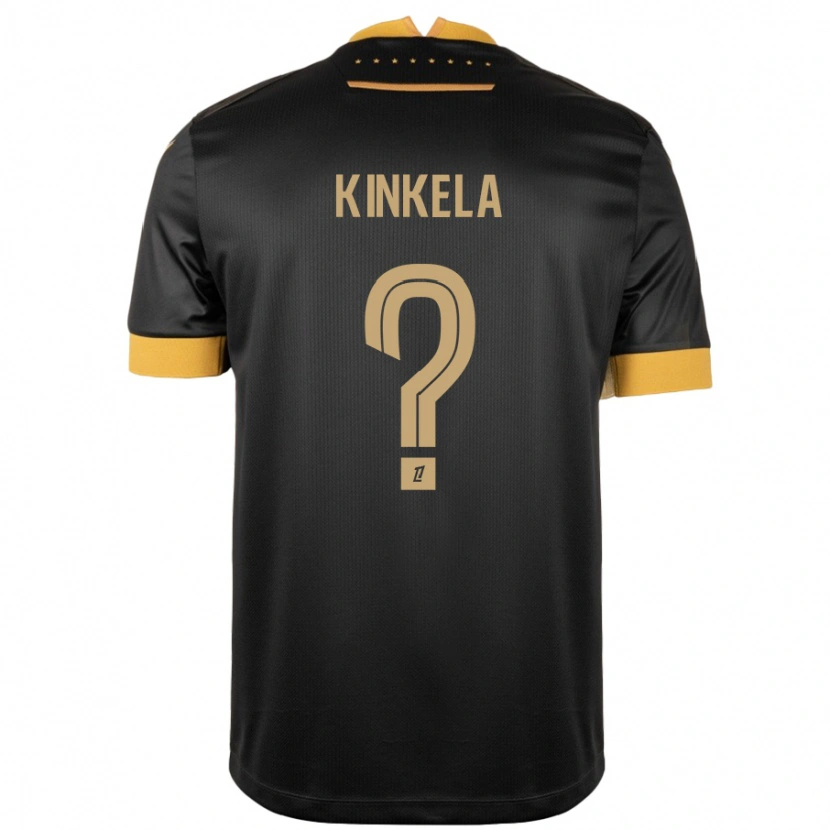 Danxen Pánské Anthony Kinkela #0 Černá Hnědá Daleko Hráčské Dresy 2024/25 Dres