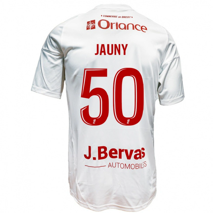 Danxen Pánské Noah Jauny #50 Bílá Červená Daleko Hráčské Dresy 2024/25 Dres