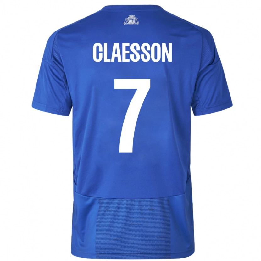 Danxen Pánské Viktor Claesson #7 Bílá Modrá Daleko Hráčské Dresy 2024/25 Dres