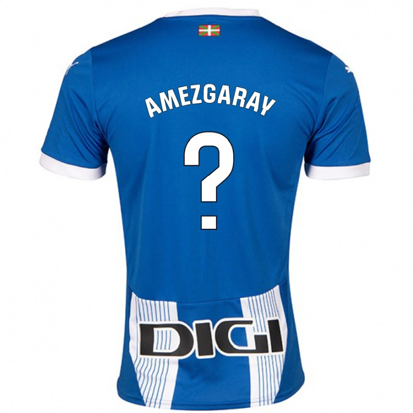 Danxen Dámské Ander Amezgaray #0 Modrý Domů Hráčské Dresy 2024/25 Dres