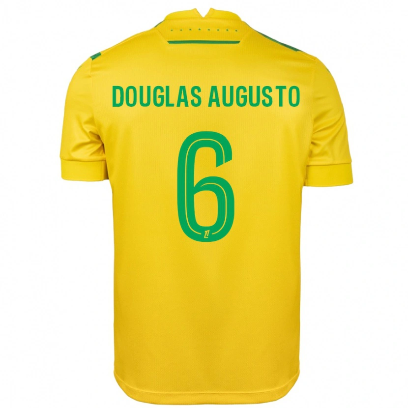 Danxen Dámské Douglas Augusto #6 Žlutá Zelená Domů Hráčské Dresy 2024/25 Dres