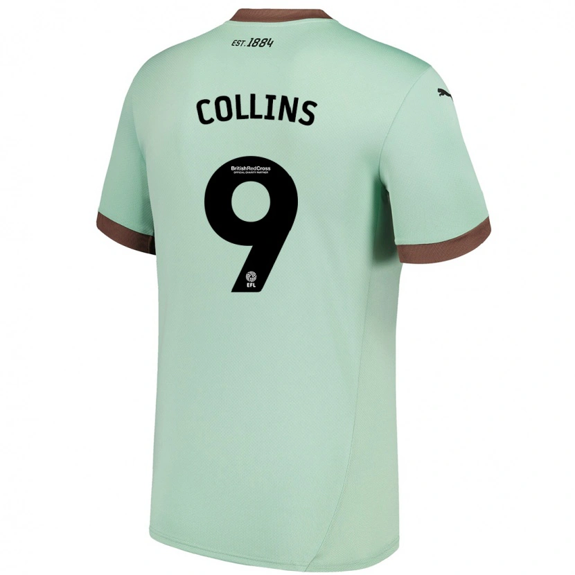 Danxen Dámské James Collins #9 Bledě Zelená Daleko Hráčské Dresy 2024/25 Dres