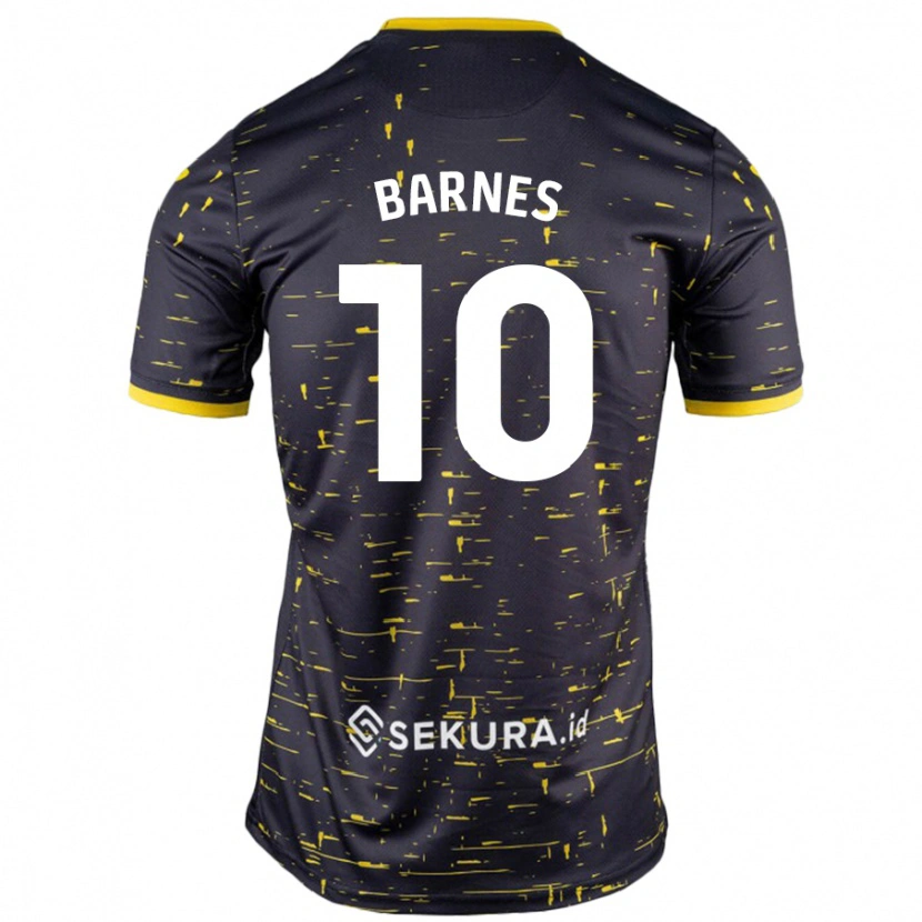 Danxen Dámské Ashley Barnes #10 Černá Žlutá Daleko Hráčské Dresy 2024/25 Dres