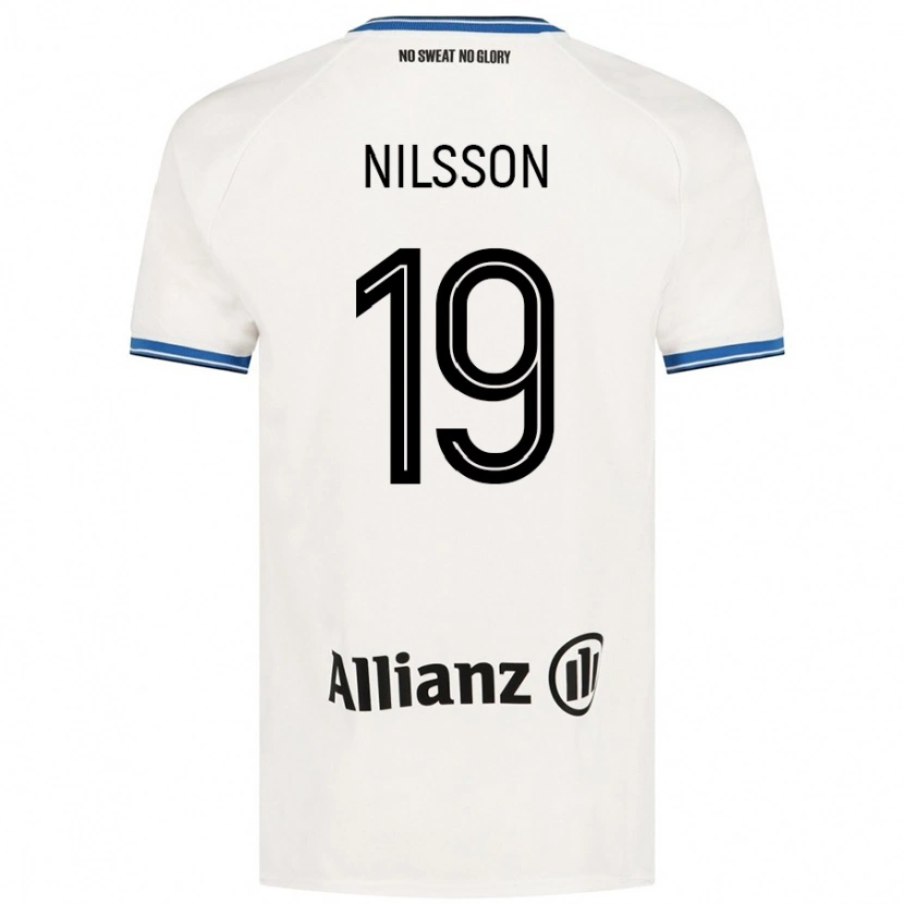 Danxen Dámské Gustaf Nilsson #19 Bílý Daleko Hráčské Dresy 2024/25 Dres