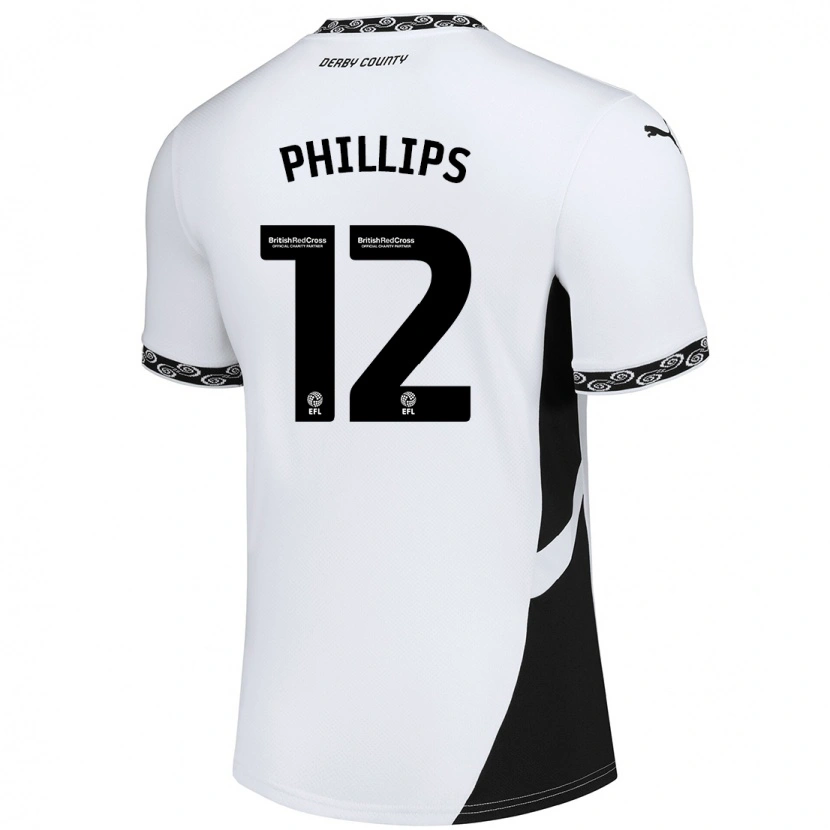 Danxen Dětské Nathaniel Phillips #12 Bílá Černá Domů Hráčské Dresy 2024/25 Dres