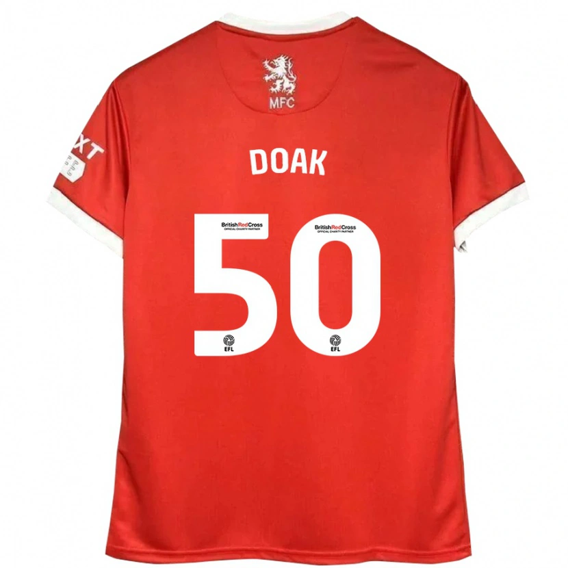 Danxen Dětské Ben Doak #50 Červená Bílá Domů Hráčské Dresy 2024/25 Dres