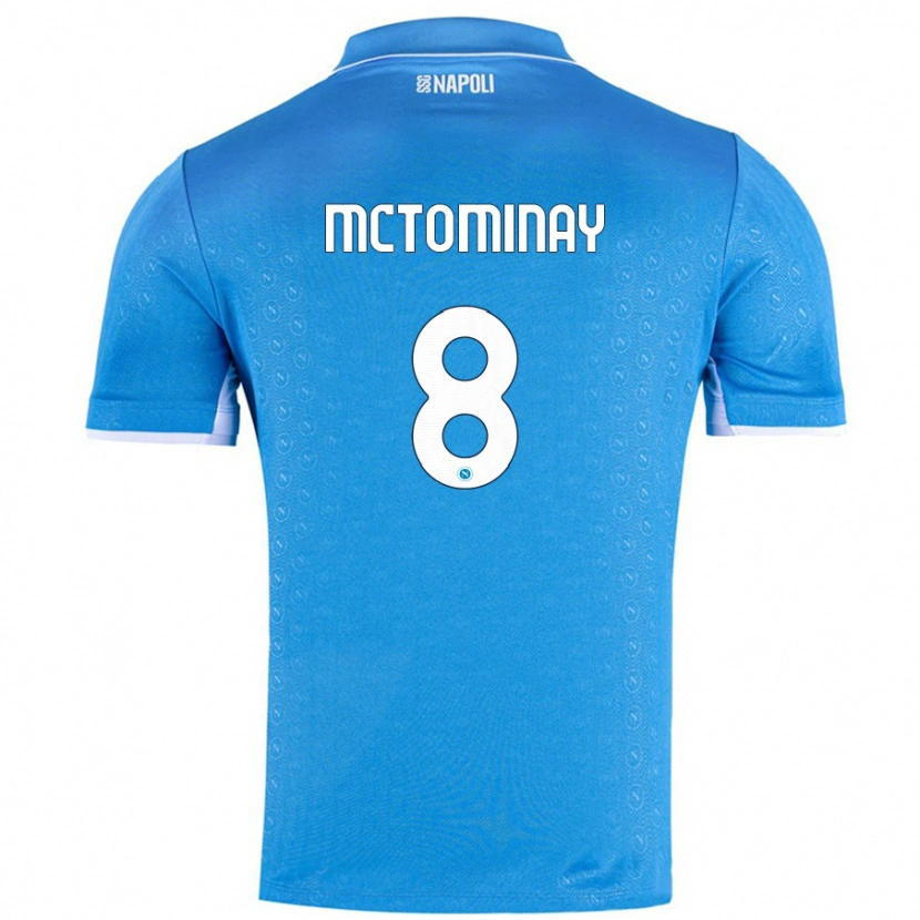 Danxen Dětské Scott Mctominay #8 Nebesky Modrá Domů Hráčské Dresy 2024/25 Dres