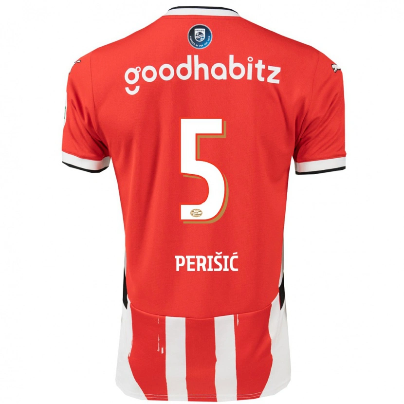 Danxen Dětské Ivan Perisic #5 Červená Bílá Domů Hráčské Dresy 2024/25 Dres