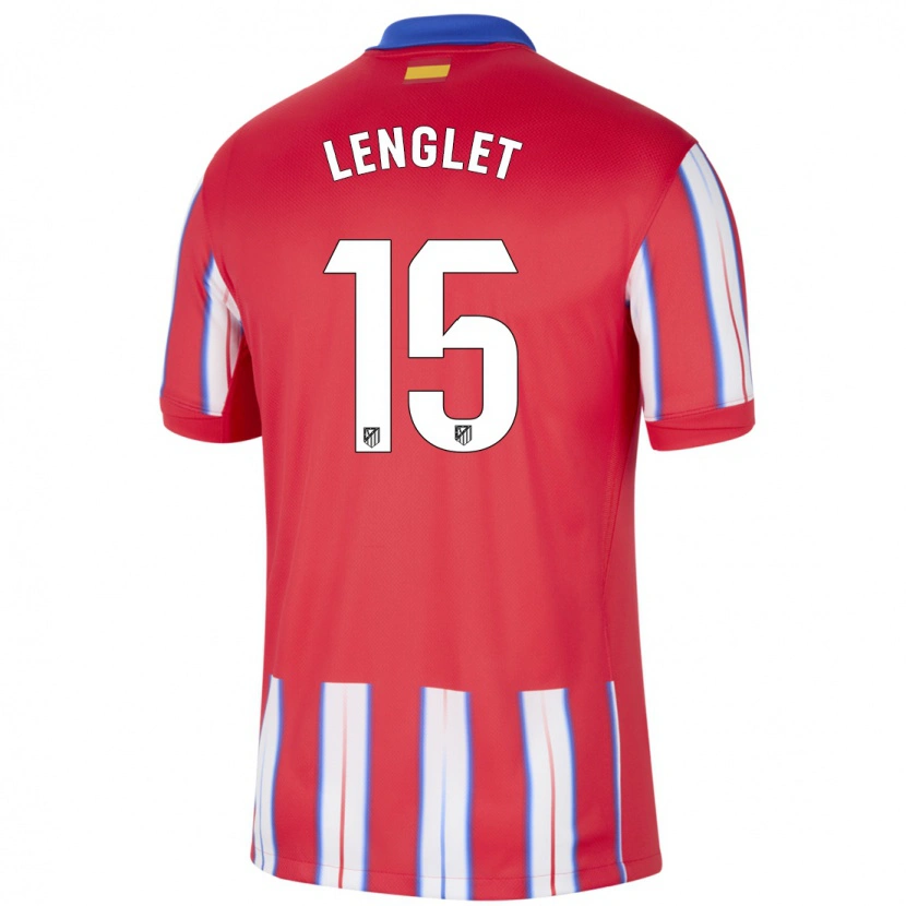 Danxen Dětské Clément Lenglet #15 Červená Bílá Modrá Domů Hráčské Dresy 2024/25 Dres