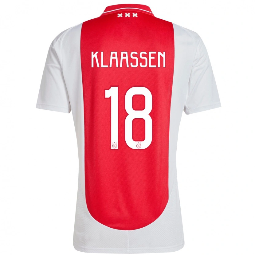 Danxen Dětské Davy Klaassen #18 Červená Bílá Domů Hráčské Dresy 2024/25 Dres