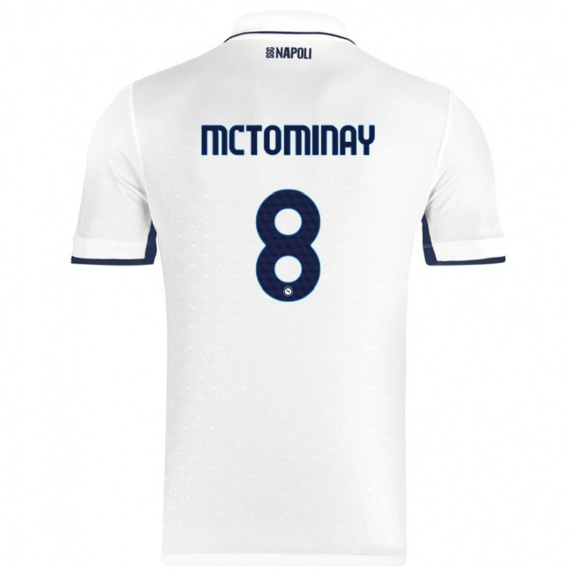 Danxen Dětské Scott Mctominay #8 Bílá Královská Modrá Daleko Hráčské Dresy 2024/25 Dres