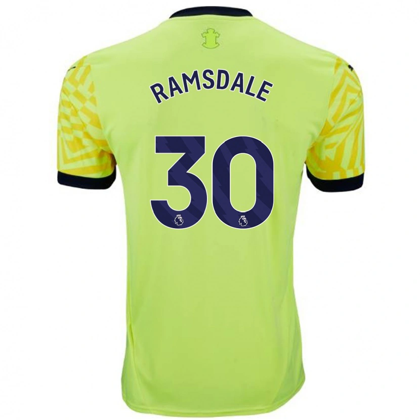 Danxen Dětské Aaron Ramsdale #30 Žluť Daleko Hráčské Dresy 2024/25 Dres