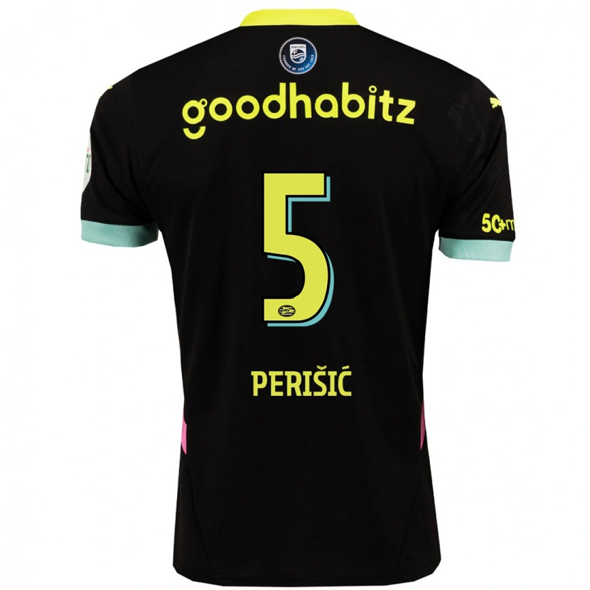 Danxen Dětské Ivan Perisic #5 Černá Žlutá Daleko Hráčské Dresy 2024/25 Dres