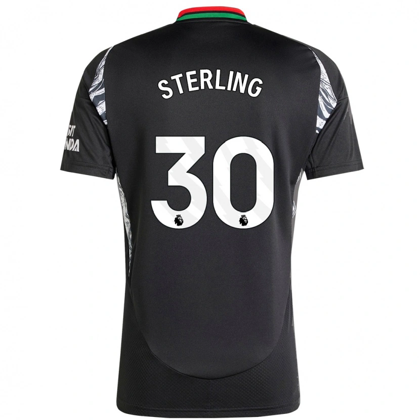 Danxen Dětské Raheem Sterling #30 Černý Daleko Hráčské Dresy 2024/25 Dres