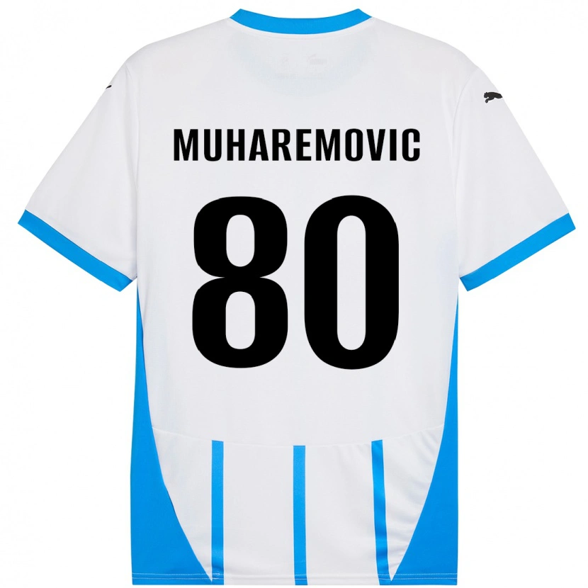 Danxen Dětské Tarik Muharemovic #80 Bílá Modrá Daleko Hráčské Dresy 2024/25 Dres