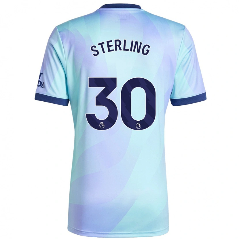 Danxen Dětské Raheem Sterling #30 Aqua Třetí Hráčské Dresy 2024/25 Dres