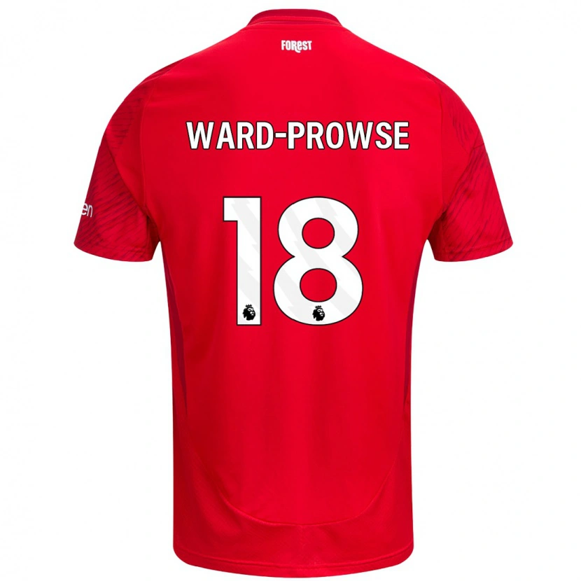 Danxen Dětské James Ward-Prowse #18 Červená Bílá Domů Hráčské Dresy 2024/25 Dres