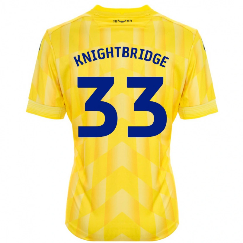 Danxen Dětské Jacob Knightbridge #33 Žluť Domů Hráčské Dresy 2024/25 Dres