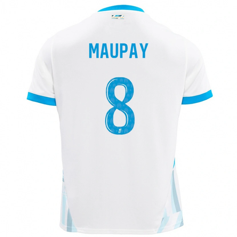 Danxen Dětské Neal Maupay #8 Bílá Nebesky Modrá Domů Hráčské Dresy 2024/25 Dres