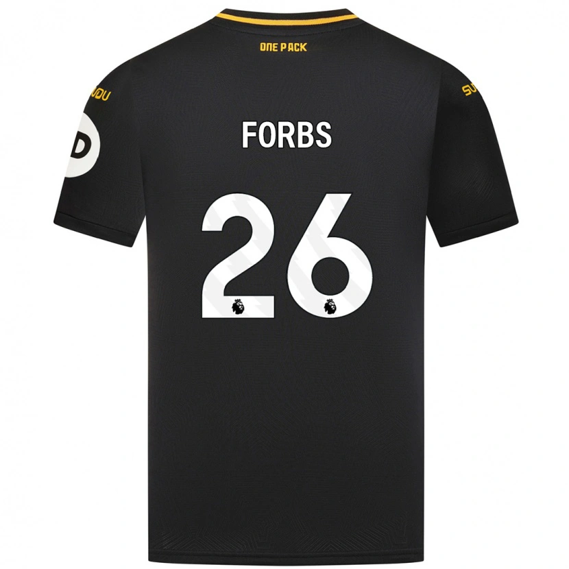 Danxen Dětské Carlos Forbs #26 Černý Daleko Hráčské Dresy 2024/25 Dres