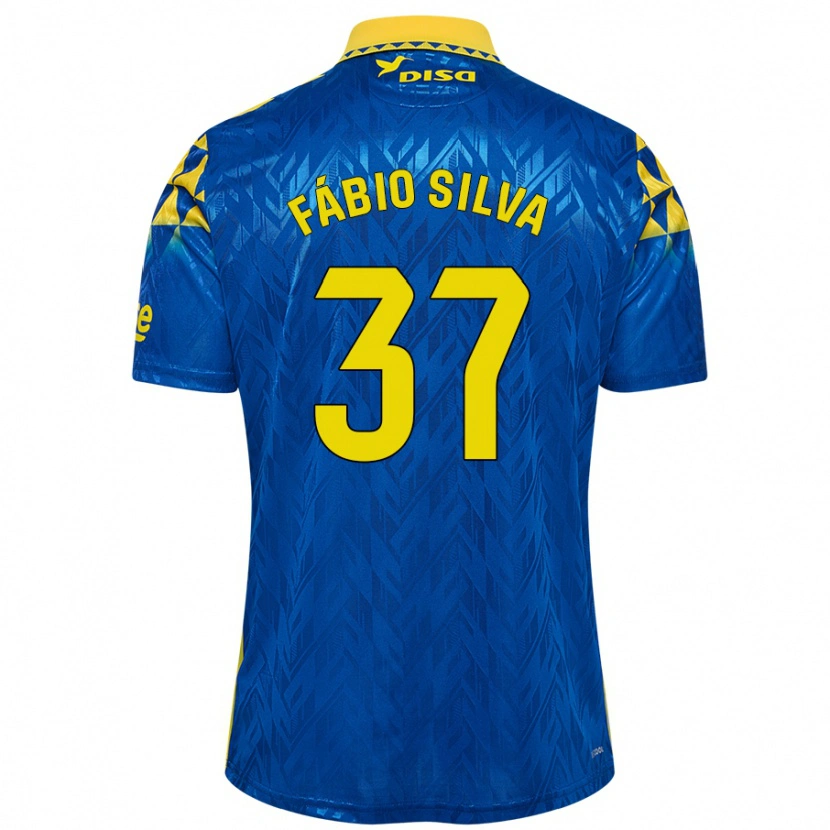 Danxen Dětské Fábio Silva #37 Modrá Žlutá Daleko Hráčské Dresy 2024/25 Dres