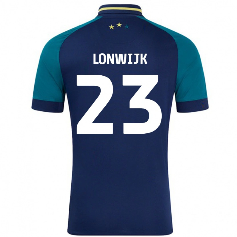 Danxen Dětské Nigel Lonwijk #23 Námořnická Tmavě Zelená Daleko Hráčské Dresy 2024/25 Dres